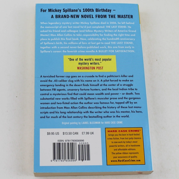 The Last Stand by Mickey Spillane Hard Case Crime PB 2018 Good Condition