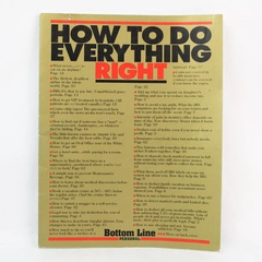 How to do Everything Right, Bottom Line Personal 1999 Paperback