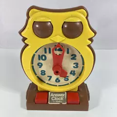 Vintage 1975 Tomy Answer Clock Owl Learning Homeschool Toy 