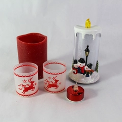 Lot of 5 LED Battery Operated Christmas Candles Flameless Tealight Decor