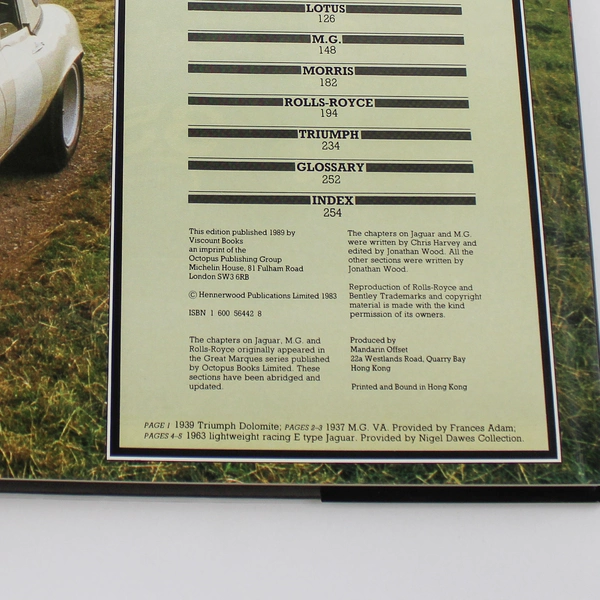 Great Marques of Britain by Jonathan Wood Paperback Good Condition 1989