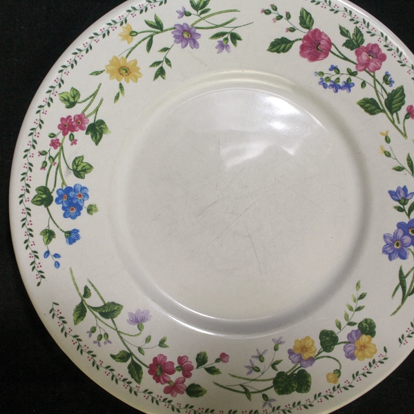 Lot of 3 Vintage Farberware Stoneware Bread Butter Plates English Garden 225
