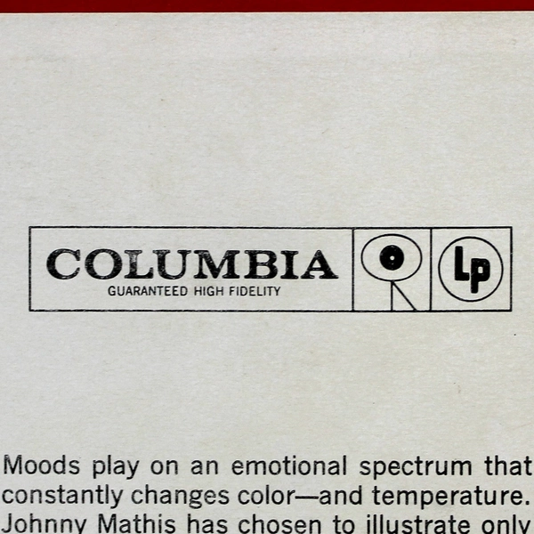 Johnny's Mood LP by Johnny Mathis Columbia CL1526 Pre-Owned Record