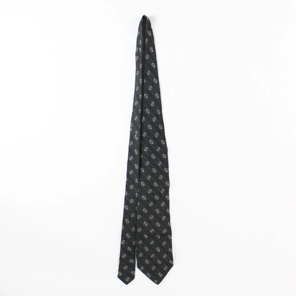Vintage Giorgio Armani Cravatte Black Patterned Men's Necktie Italy