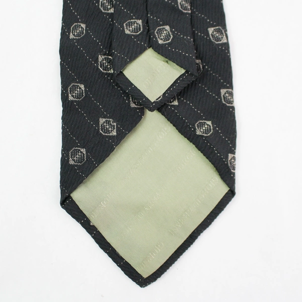 Vintage Giorgio Armani Cravatte Black Patterned Men's Necktie Italy