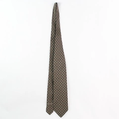 Vintage Giorgio Armani Cravatte Brown Patterned Pure Silk Men's Necktie Italy