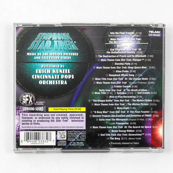 Symphonic Star Trek CD 1996 Erich Kunzel Cincinnati Pops Orchestra