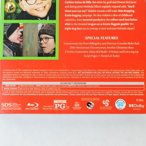 A Christmas Story Blu-Ray Disc 2022 Warner Bros Peter Billingsley Christmas