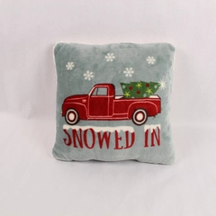 Colormate Vintage Christmas Throw Pillow Pickup Truck & Tree Pre-owned