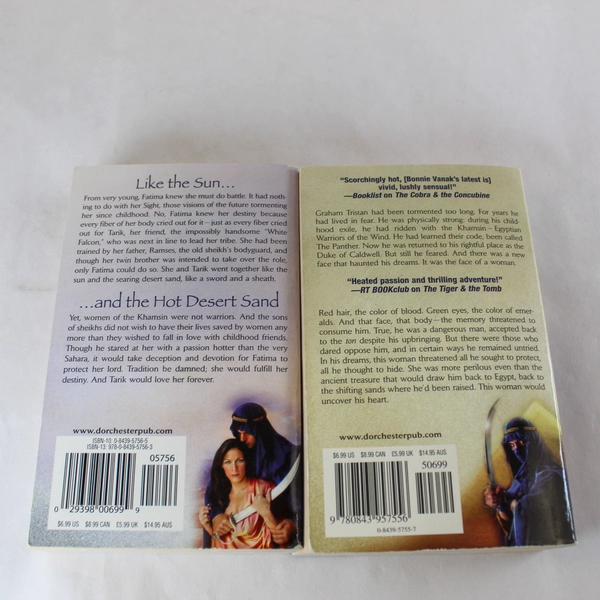Lot of 2 Bonnie Vanak Historical Romance Novels Egypt Panther Pyramid Sword