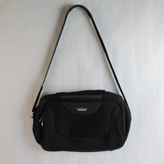 Edgehill Laptop Bag Carryon Bag in Black with Straps Measures 17"x12"x3"
