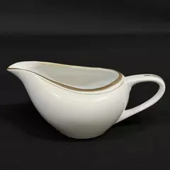 Royalton China Co. Translucent Porcelain Gravy Boat with Gold Band