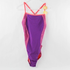 NWT Speedo Clipback Vivid Violet One Piece Swimsuit Women's Size 10