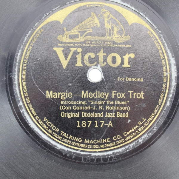 Dixieland Jazz Band 78RPM Margie Medley Palesteena Fox Trot Victor 10in 18717