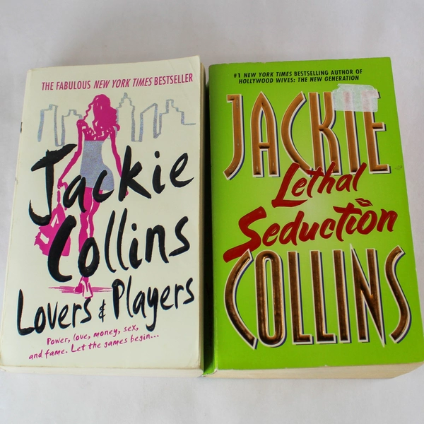 Lot of 2 Jackie Collins Novels Lethal Seduction Lovers And Players