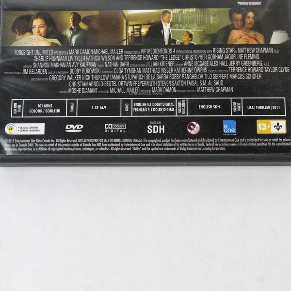 The Ledge Au Bord Du Gouffre Movie DVD Canadian Edition 2011 With French Dubbing