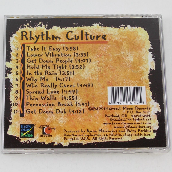 Rhythm Culture Keep The Wild Free CD 2001 Harvest Moon Records Good Condition