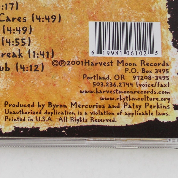 Rhythm Culture Keep The Wild Free CD 2001 Harvest Moon Records Good Condition
