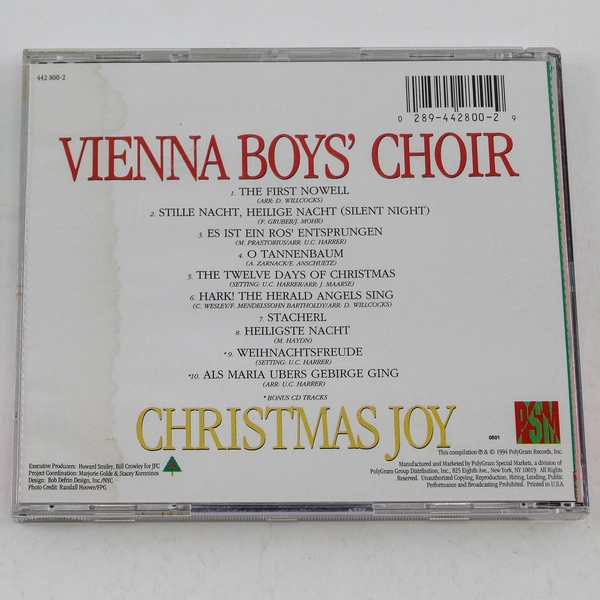 Vienna Boys' Choir Christmas Joy Audio Music CD 1994 PolyGram Records