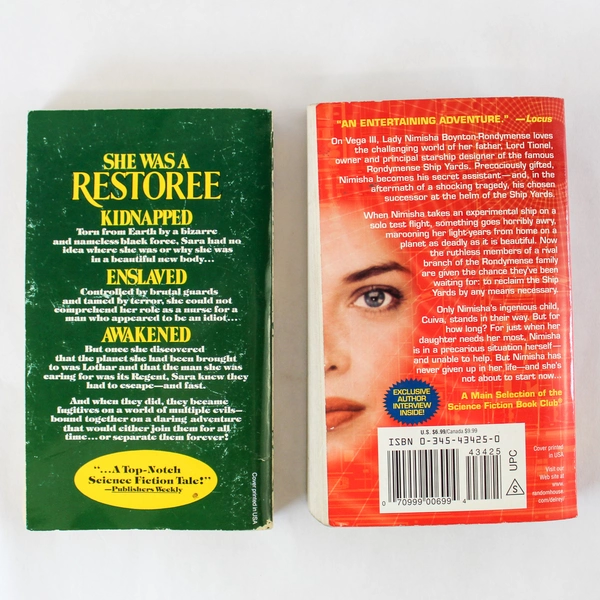 Lot of 2 Anne McCaffrey Books Restoree & Nimisha's Ship 1st Ed 1999 1967