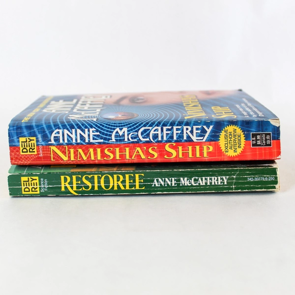 Lot of 2 Anne McCaffrey Books Restoree & Nimisha's Ship 1st Ed 1999 1967