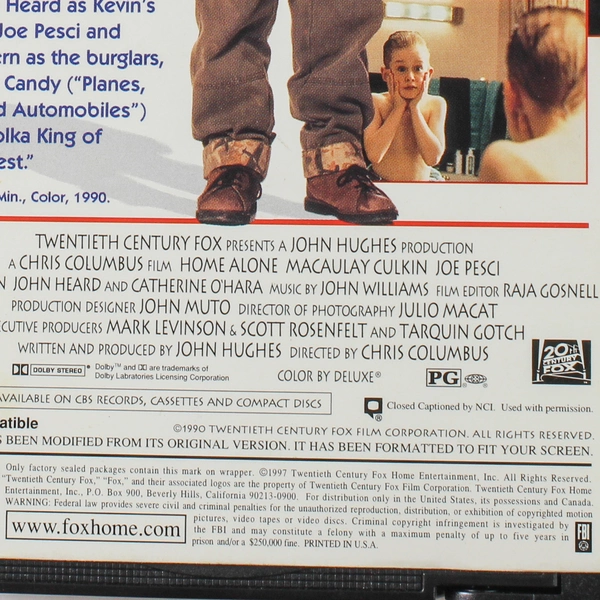Home Alone VHS 1997 John Hughes Macaulay Culkin Holiday Classic