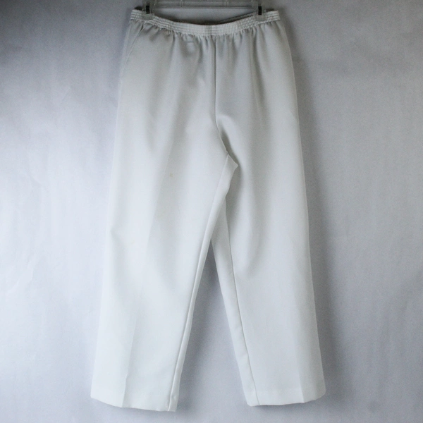 Alfred Dunner Pants Slacks Women's Size 14 White Elastic Waist