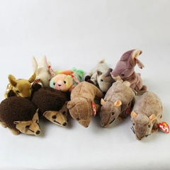 Lot of 10 Vintage TY Beanie Babies Woodland Creatures with Tags 1990s-2000s
