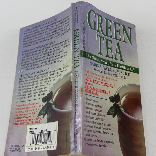 Green Tea By Nadine Taylor MS RD Copyright 1998 Kensington Health Paperback Book