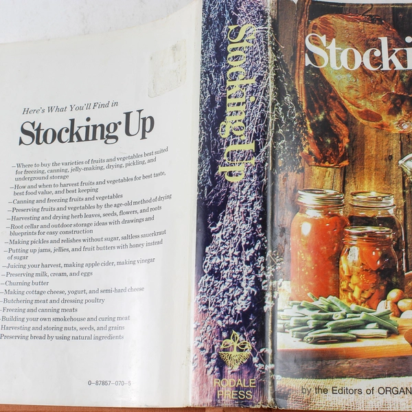 Stocking Up Organic Gardening & Farming Book by Rodale Press 1973