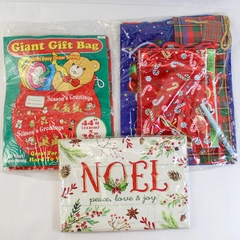 Lot of 3 Christmas Gift Bags & Boxes Sealed Holiday Wrapping Supplies