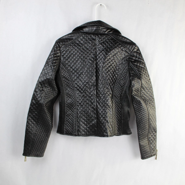 Bohme Jacket Women's Size Small Black Textured Diamond Pattern