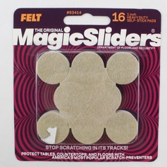 Magic Sliders 1 Inch Oatmeal Self Adhesive Felt Pads 16 Count 63414 Magic