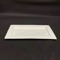 Simple Dining White Rectangular Porcelain Serving Platter Tray 14" x 8"