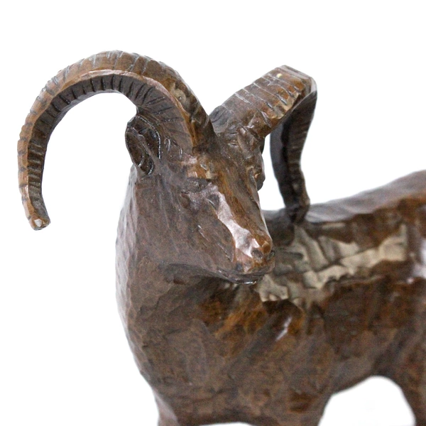 Vintage 1982 Red Mill Bighorn Sheep Figurine Brown Decorative Collectible