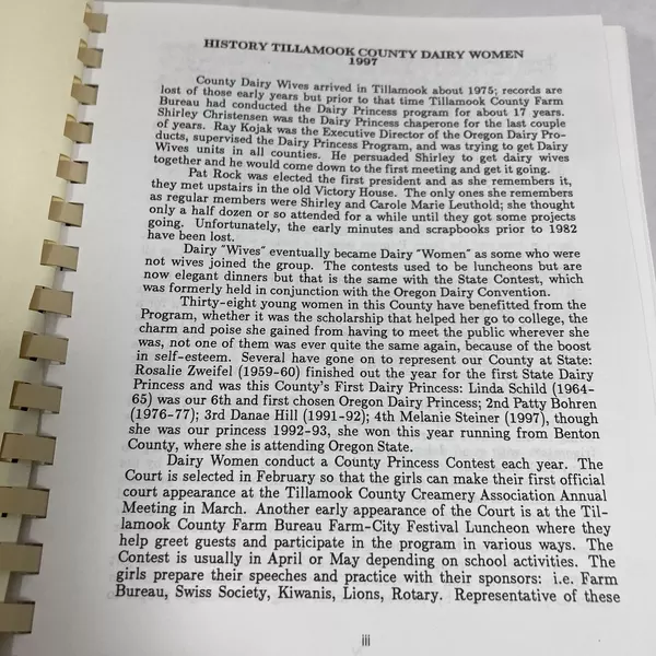 Vintage Tillamook County Dairy Women Cookbook 3rd Edition 1997 Spiral PB