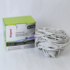 Legrand On-Q 100 Ft Cat 5e White Ethernet Cable Pure Copper AC3510-WH-V1