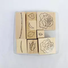 Lot of 9 Close to My Heart Rubber Stamps Rose Tulip Leaves & Branch