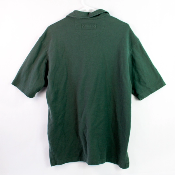 Duluth Trading Solid Green Cotton Blend Polo Shirt Men's Size Medium