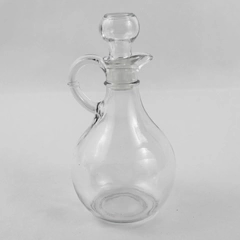 Clear Glass Cruet Oil or Vinegar Decanter with Topper