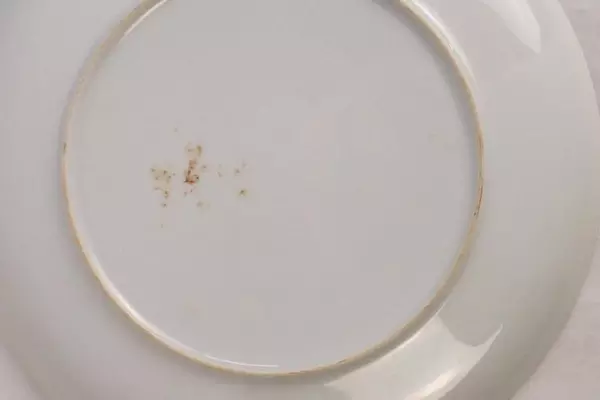 Handmade Christmas Poinsettia Dinner Plate Wall Decor Pre-Owned Stains & Crack