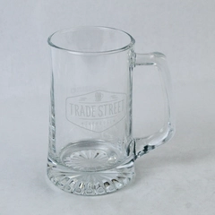 Trade Street Tap House Clear Glass Beer Mug Cup Drinkware Barware Glassware