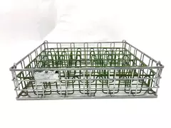 Sani Stack Stainless And Green Coated Wire Dishwasher Drinking Glass Rack