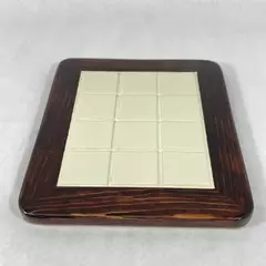 Wood 'N' Toys Handmade Cork Back Tile Trivet White Squares 8.75 x 10.5 Inch