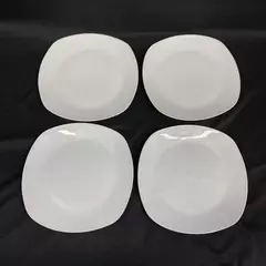 Lot of 4 Tabletops Avenue Square Dinner Plates 10 Inch