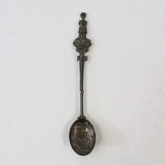 Antique E.P.N.S. Fiji Islands Silver Plated Souvenir Spoon Viti Levi 5" Long