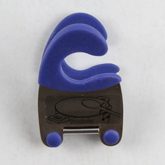 Trudeau Spring Loaded Stainless Steel Spoon Rest Clip Holder Cobalt Blue
