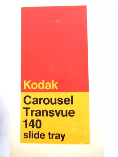 Vintage Kodak Transvue 140 Slide Carousel Projector Tray With Box Black