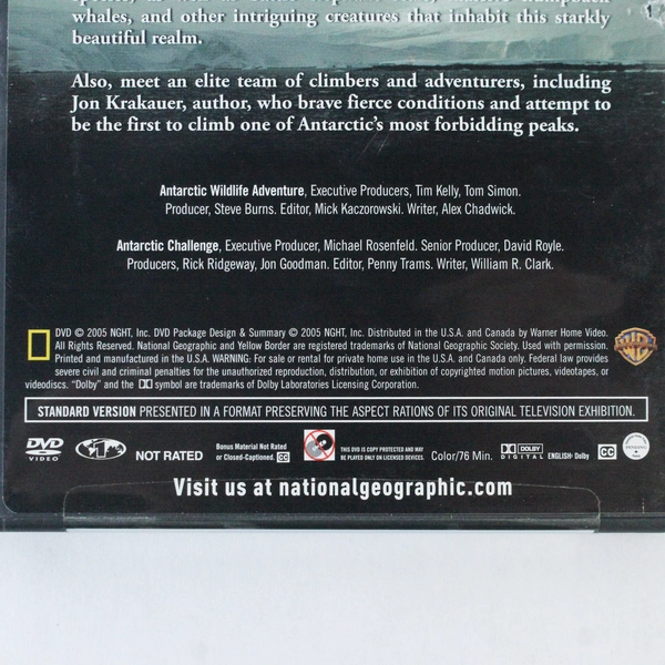 Antarctic Wildlife Adventure DVD 2005 National Geographic Society