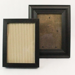 Lot of 2 Wooden Desk Picture Frames Black Stand Up 5x7 Home Decor
